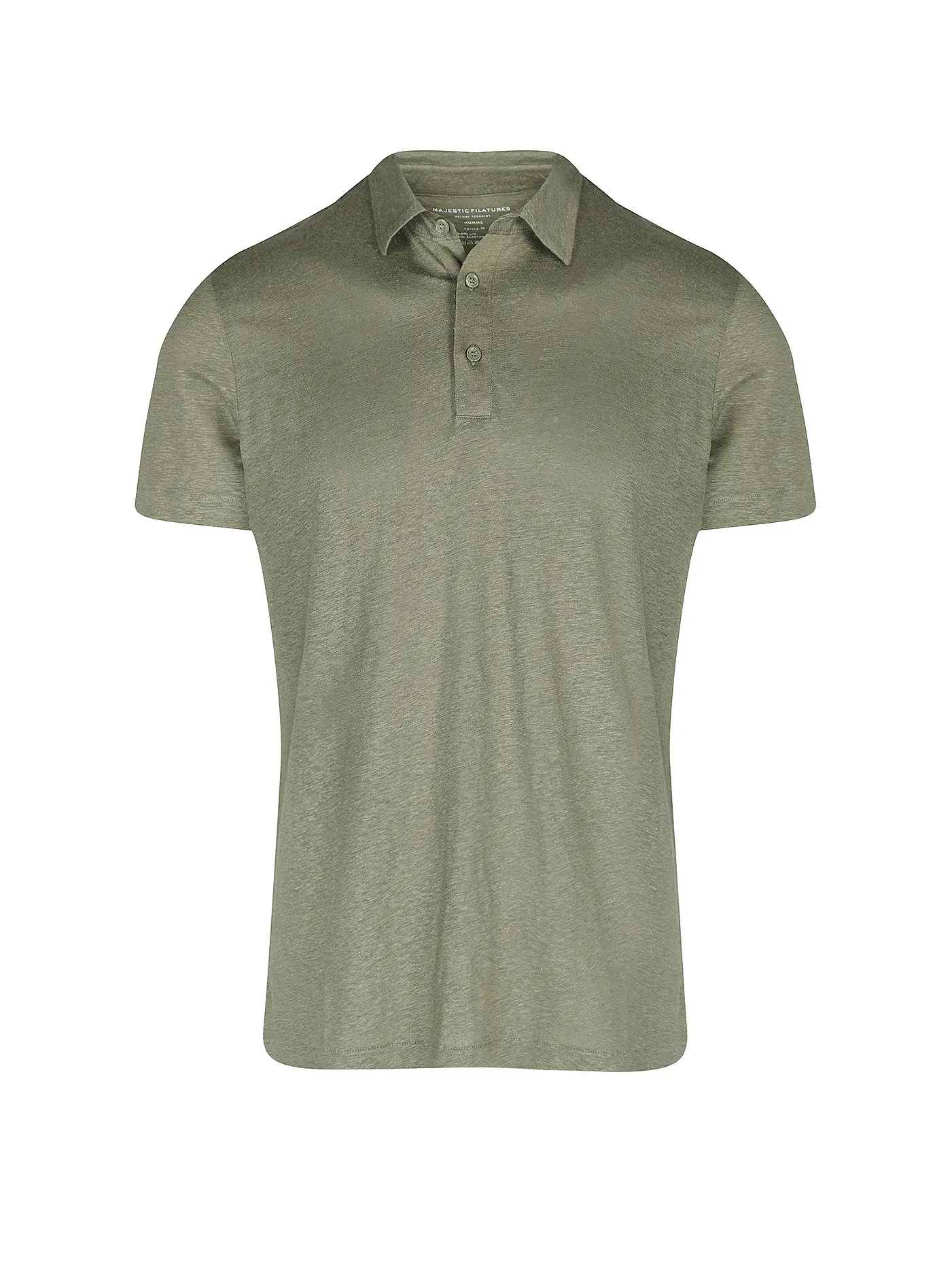MAJESTIC FILATURES | Leinen Poloshirt | olive